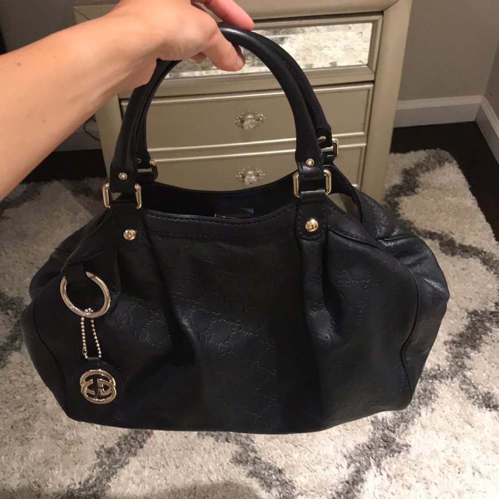Gucci Sukey Guccissima Bag - Leather/Black